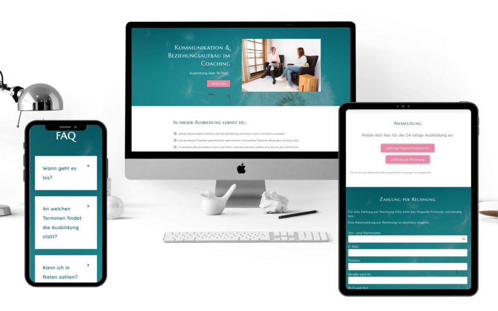 Ein Mockup von Folkes Webseite